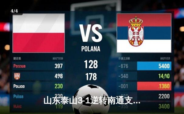 山东泰山3-1逆转南通支云，克雷桑帽子戏法闪耀中超 - 4